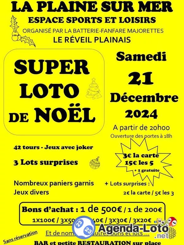 Super Loto de Noël-le Réveil Plainais