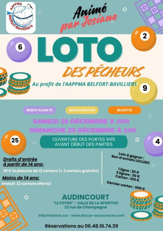 Loto des Pecheurs Aappma Belfort Bavilliers