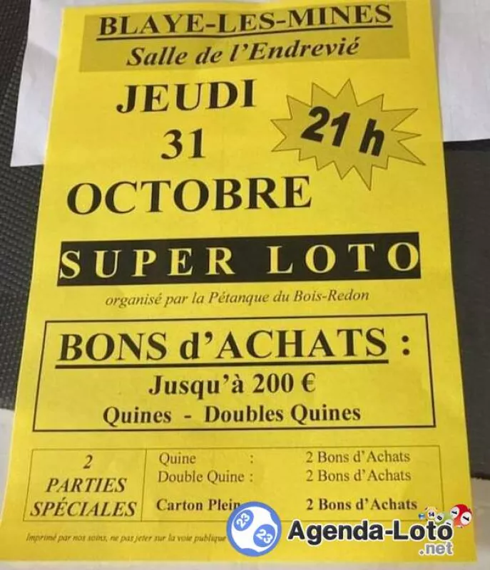 Loto Pétanque du Bois Redon