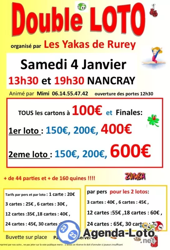 Double Loto les Yakas de Rurey