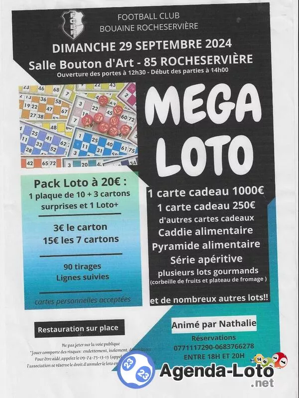 Super Loto Animé par Nathalie 90 Tirages