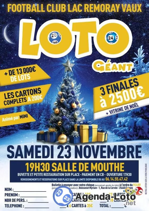 Loto Geant du Fc Lac Remoray Vaux (A Mouthe)