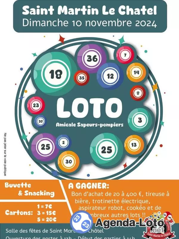 Quine Loto de l'Amicale des Sapeurs Pompiers