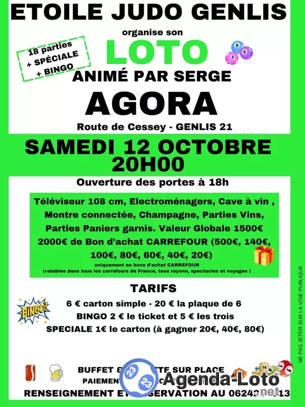 Loto de L’étoile Judo Genlis