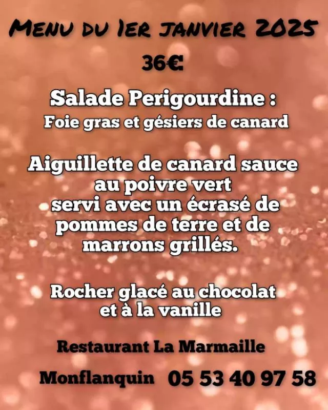 Menu 1Er Janvier 2025