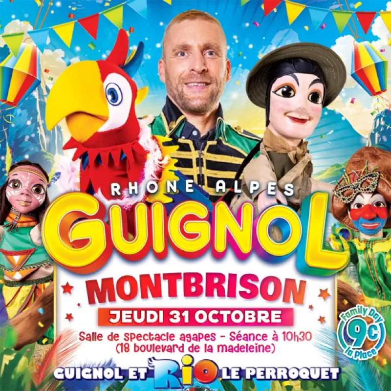 Guignol Rhône Alpes et Rio le Majestueux Perroquet