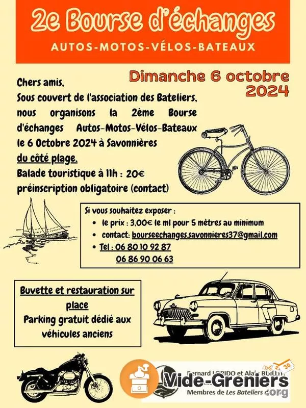 2Ème Bourse D’echanges Autos, Motos , Bateaux, Vélos