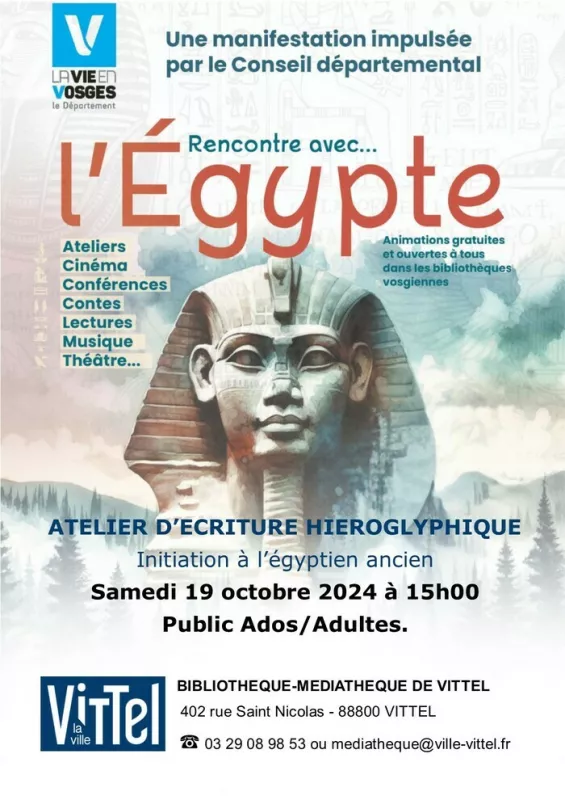 Rencontre avec l'Egypte-Atelier d'Écriture Hiéroglyphique