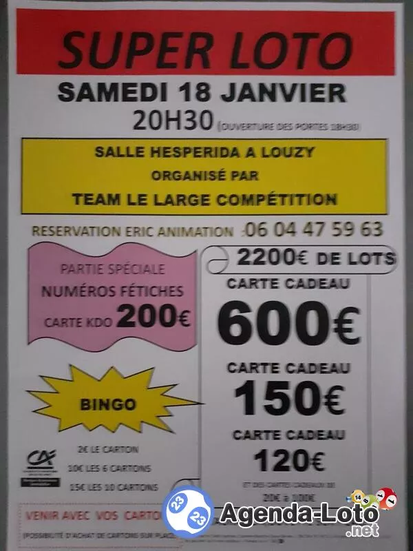 Super Loto du Team le Large Compétition