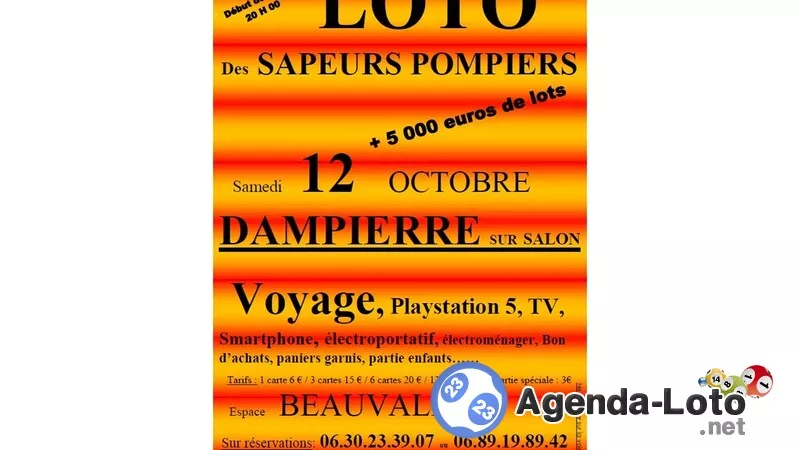 Loto des Sapeurs Pompiers