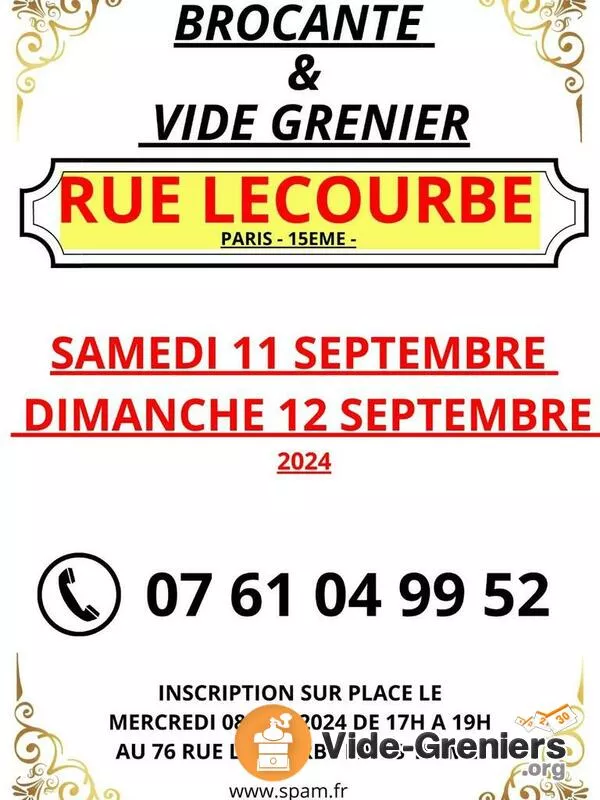 Grand Vide Grenier Lecourbe