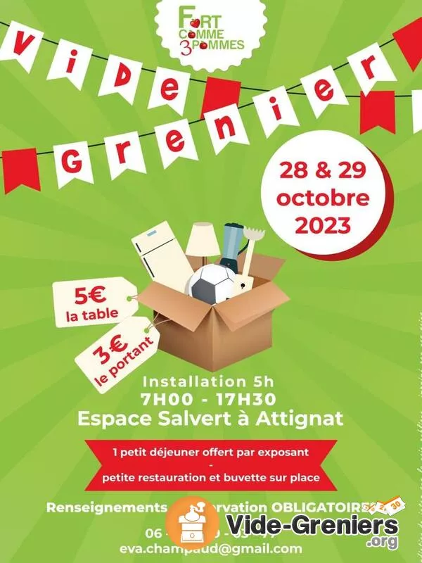 Vide Grenier de L Association Fort Comme 3 Pommes