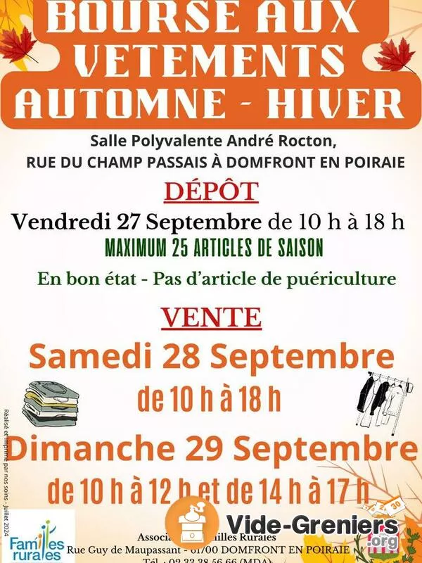 Bourse Aux Vêtements Automne Hiver 2024