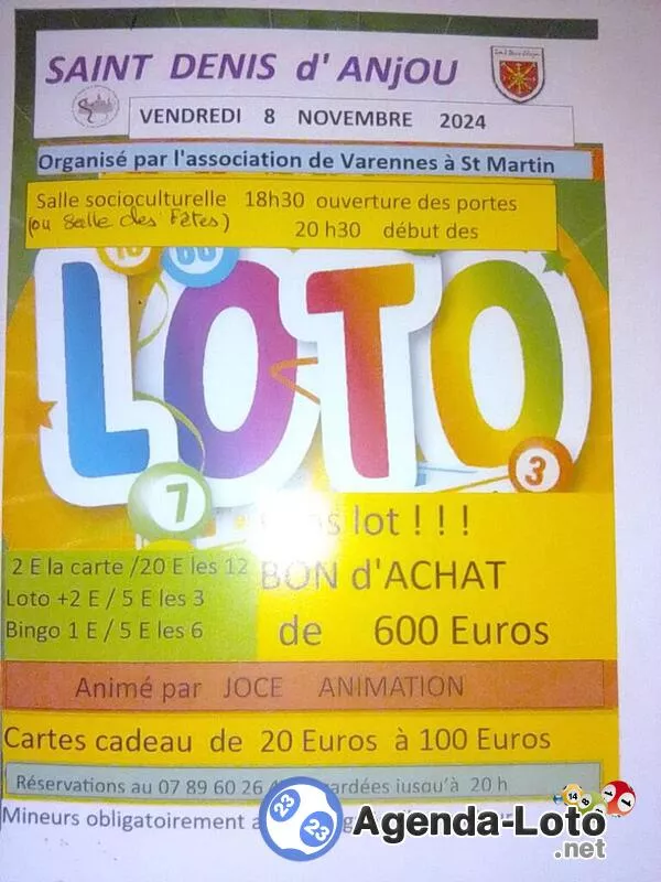 Loto Asso de Varennes a St Martin