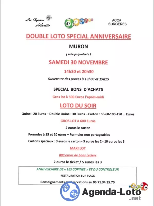 Double Loto Anniversaire