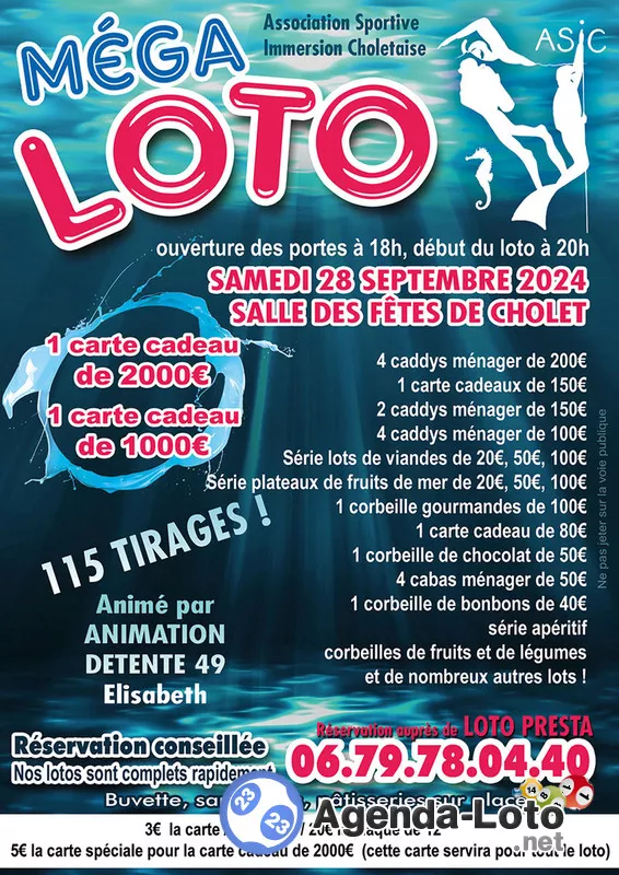 Méga Loto Asic (Association Sportive Immersion Choletaise )