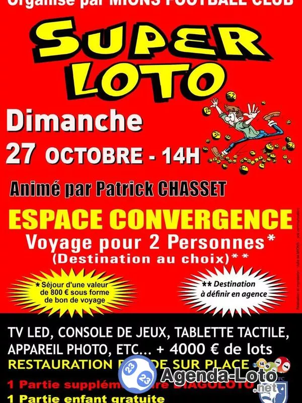 Super Loto Organisé par Mions Fc, Animé par Patrick Chasset