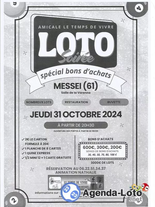 Loto de l'Amicale 'le Temps de Vivre'