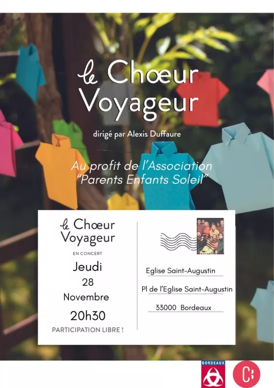 Concert «le Chœur Voyageur Chante pour les Familles»