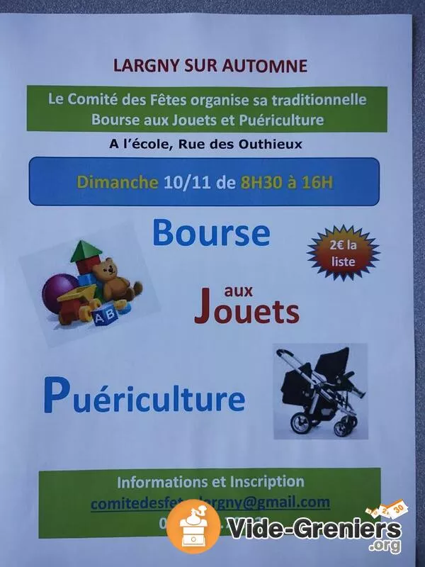 Bourse Aux Jouets & Puériculture à Largny-sur-Automne