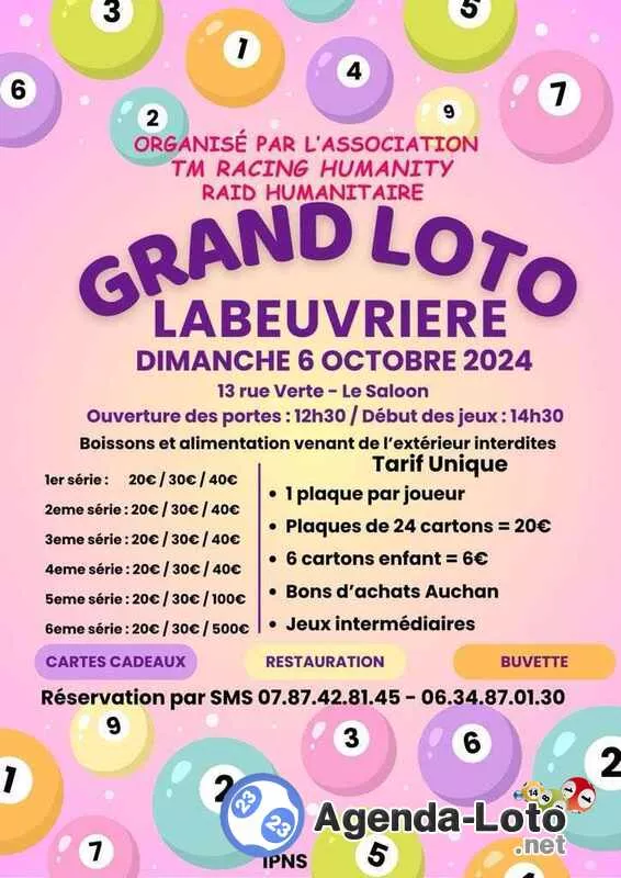 Loto Bingo Raid Humanitaire