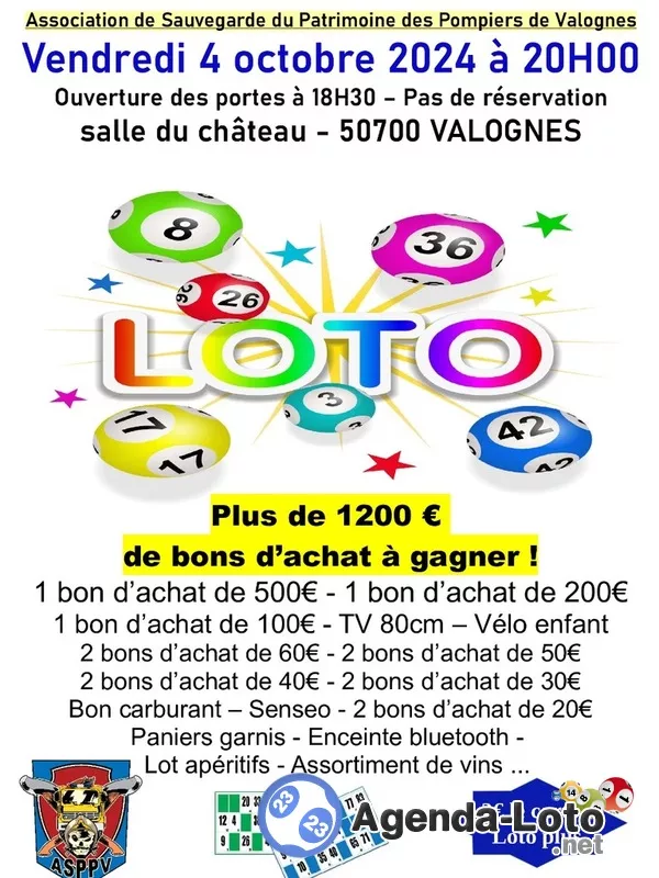 Super Loto de L’asppv Pompiers de Valognes