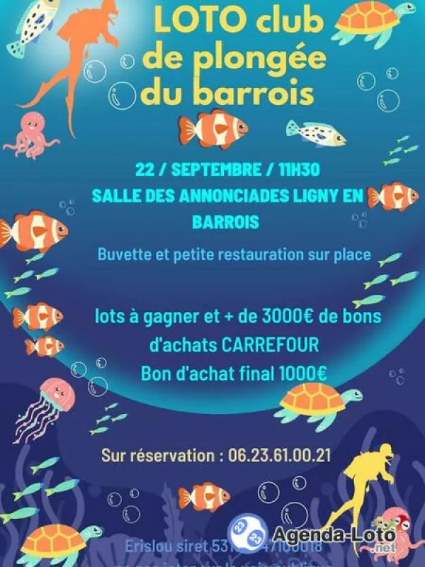 Loto du Club de Plongée du Barrois