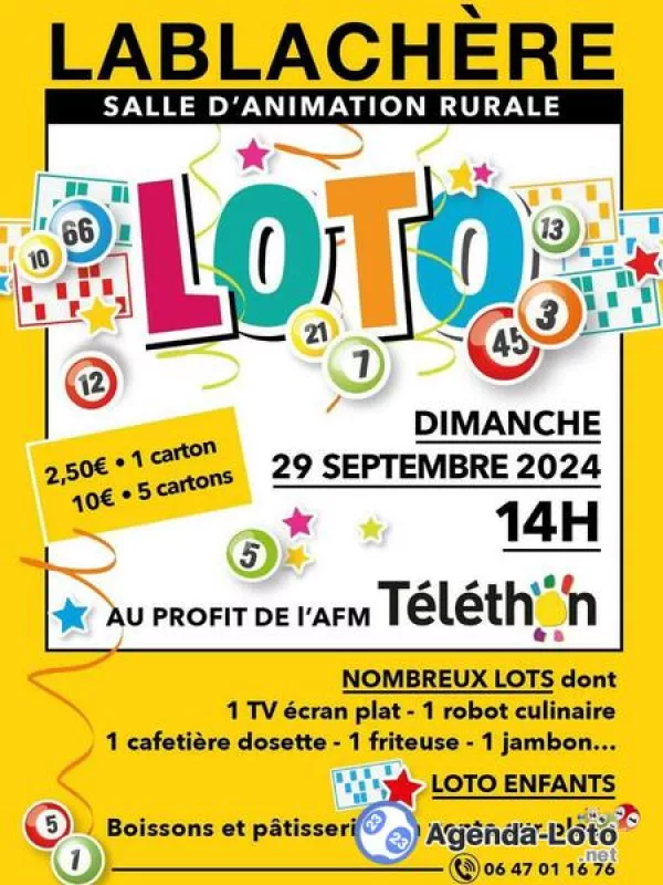 Animation Loto en Faveur du Téléthon