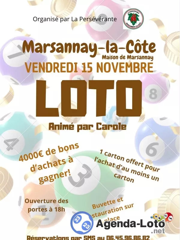 Loto Organisé par la Persévérante