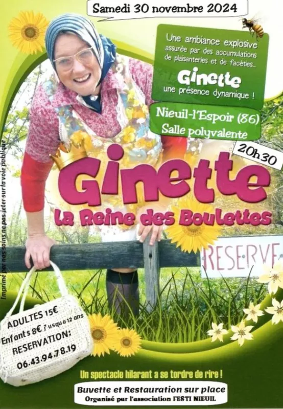 Spectacle «Ginette la Reine des Boulettes»