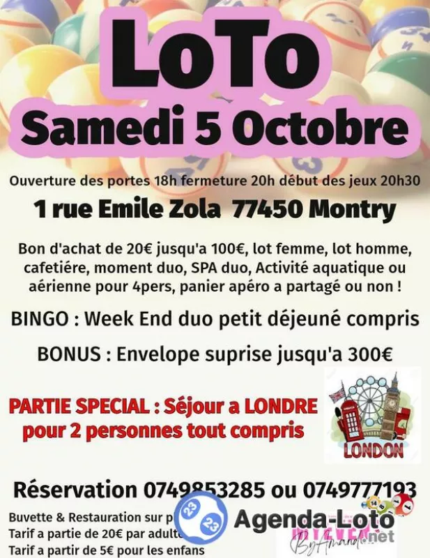 Loto Séjour a Londre Bon d'Achat