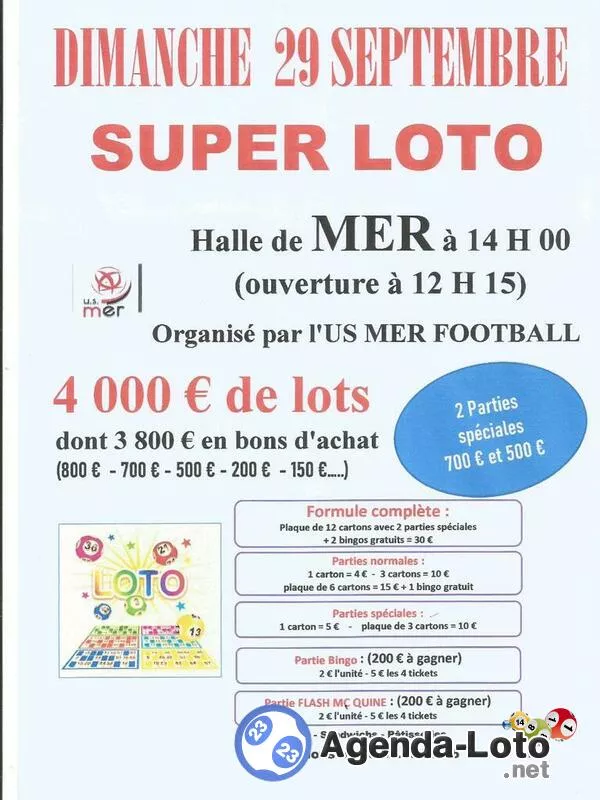 Loto Organisé par Us Mer Football