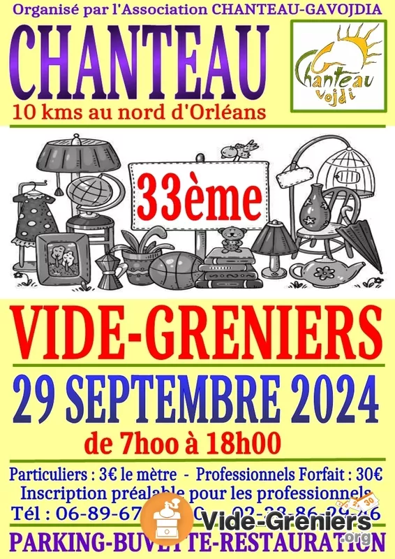 33Ème Vide-Greniers de l'Association Chanteau-Gavojdia