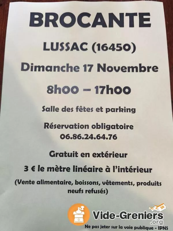 Brocante Inscription Obligatoire