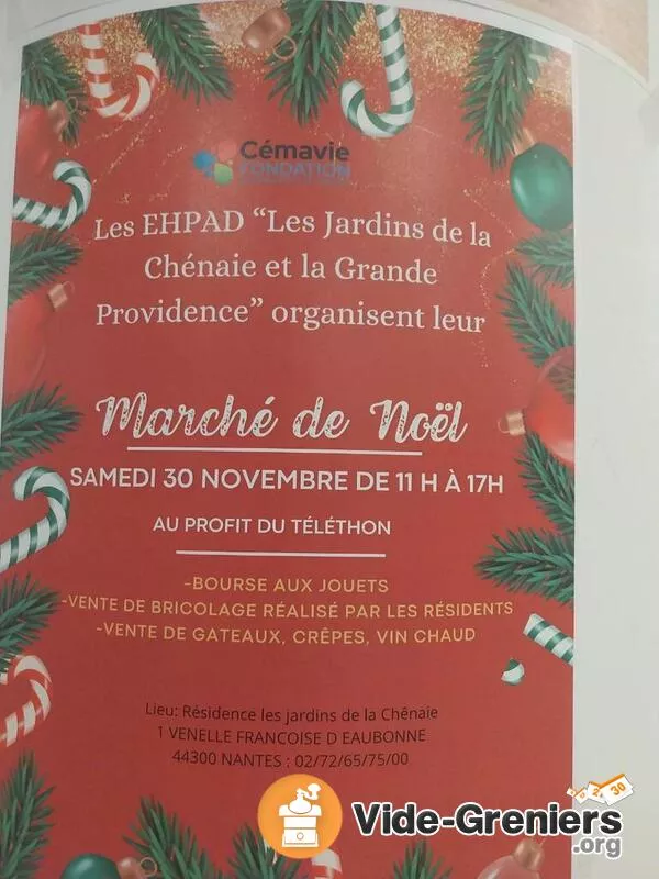 Marche de Noël dans un Ehpad , Bourse Aux Jouets Telethon