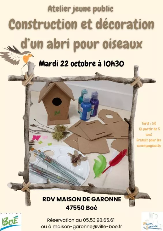 Construction et Décoration d'un Abri à Oiseaux