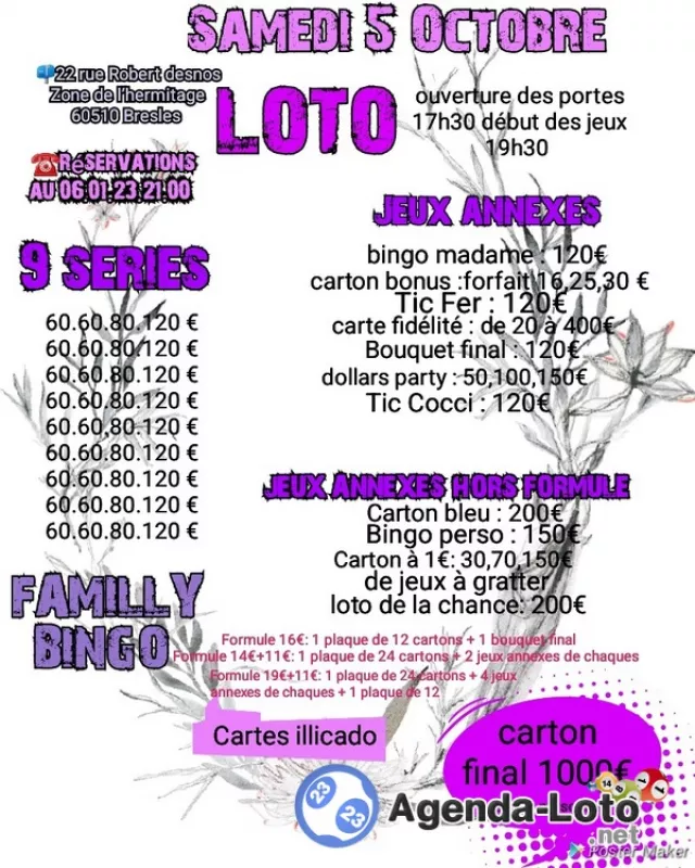 Loto Bresles Familly Bingo