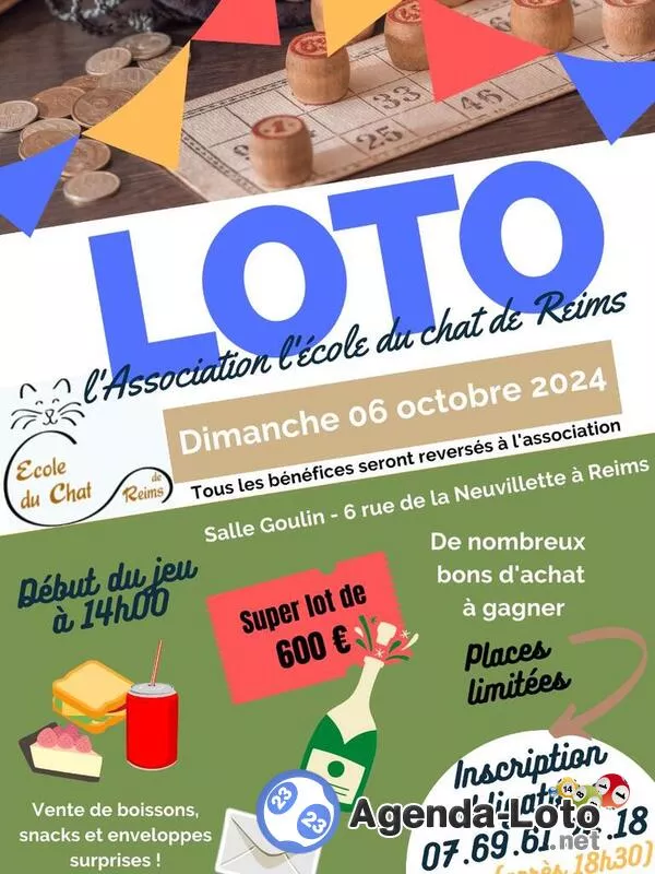 Loto de l'Association l'Ecole du Chat de Reims