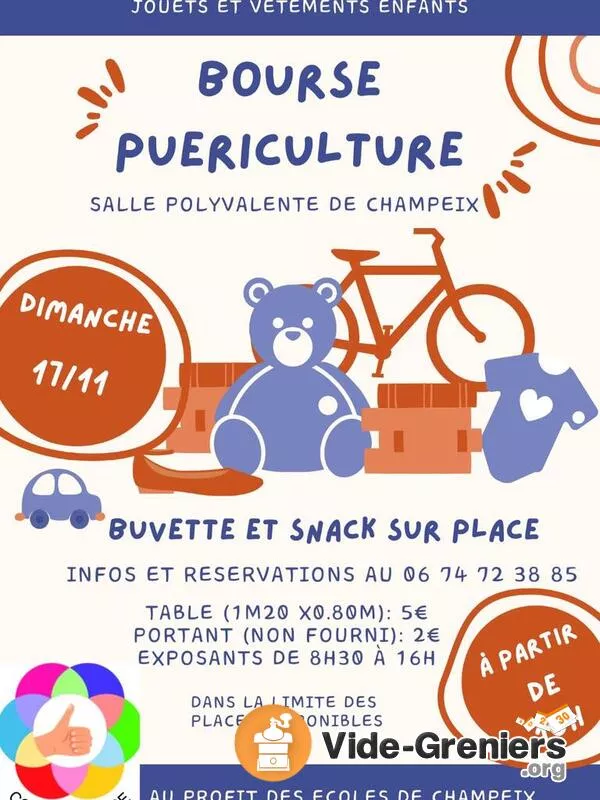 Bourse Puericulture (Vêtements et Jouets Enfants)