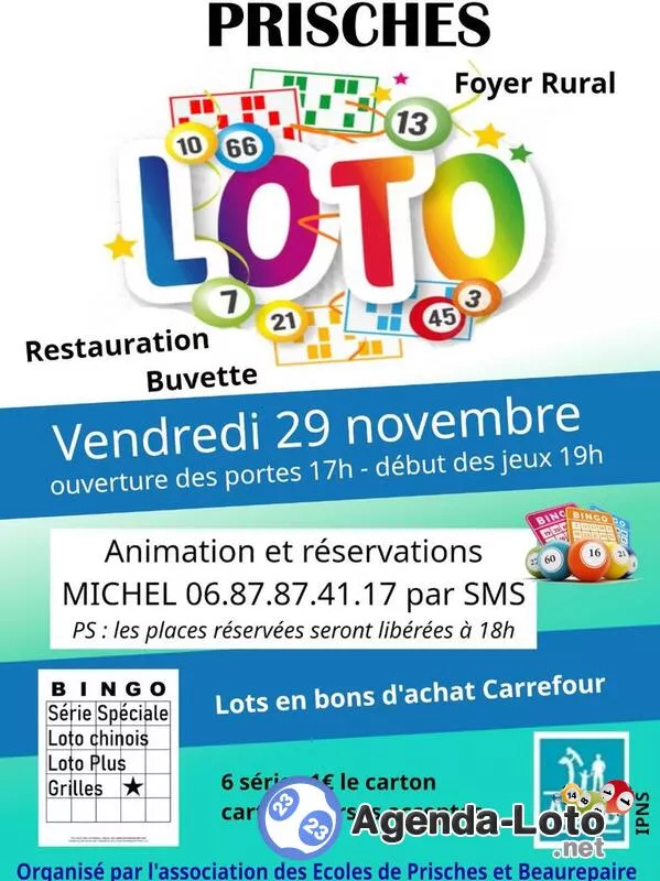 Loto Vendredi 29 Novembre 19H Prisches