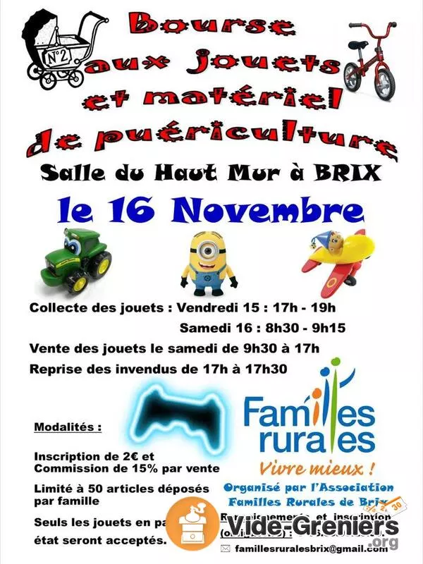 Bourse Aux Jouets et Matériel de Puériculture