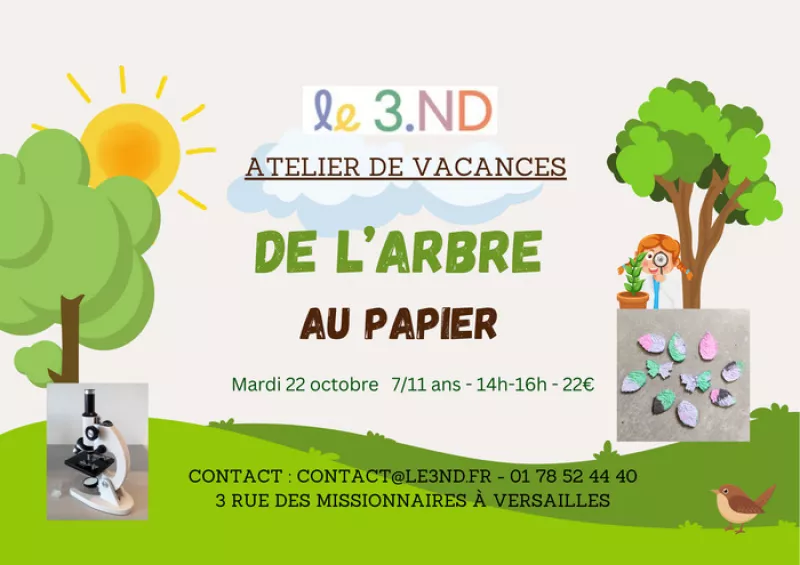 Atelier de Vacances de l'Arbre au Papier