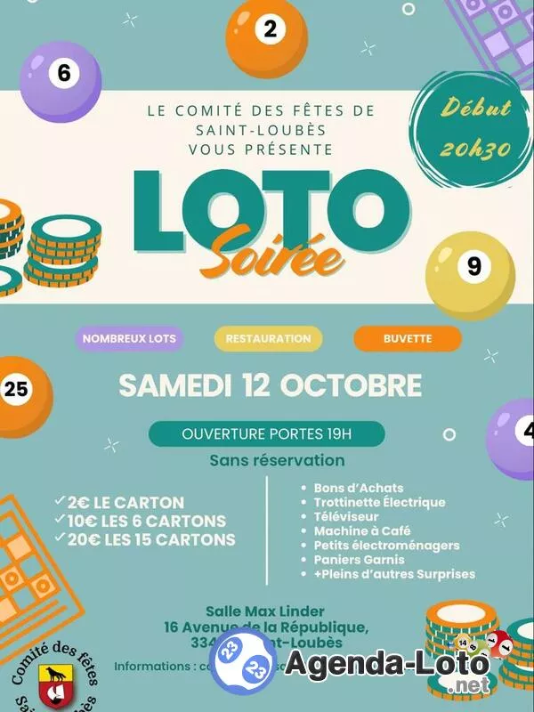 Loto Annuel Comite des Fetes Saint Loubes