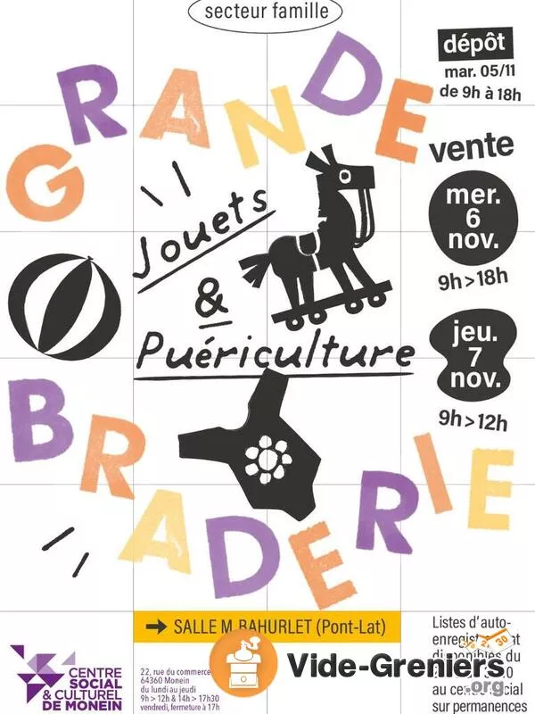 Braderie de Jouets, Layette et Materiel de Puériculture