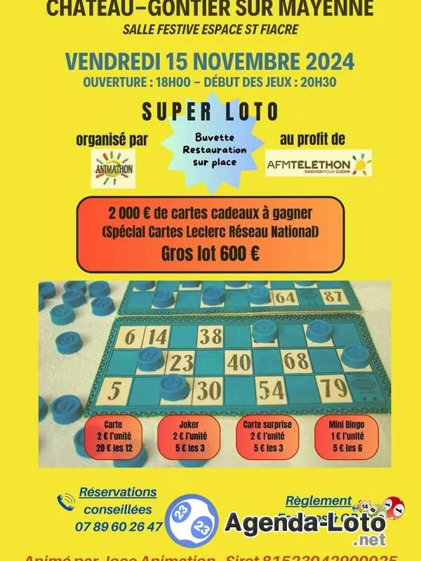 Loto Animathon au Profit du Téléthon par Joce Animation