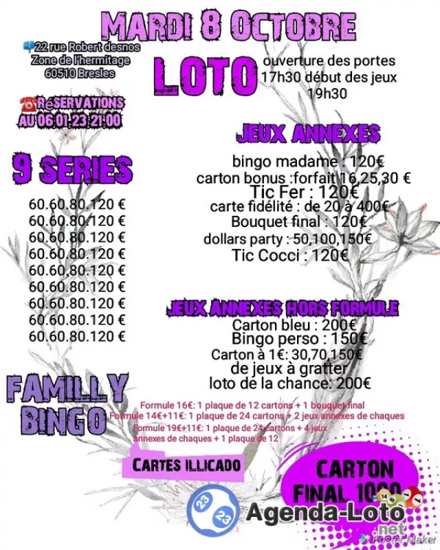 Loto Bresles Familly Bingo