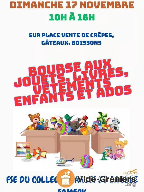 Bourse Aux Jouets, Vêtements et Livres Enfants et Ados