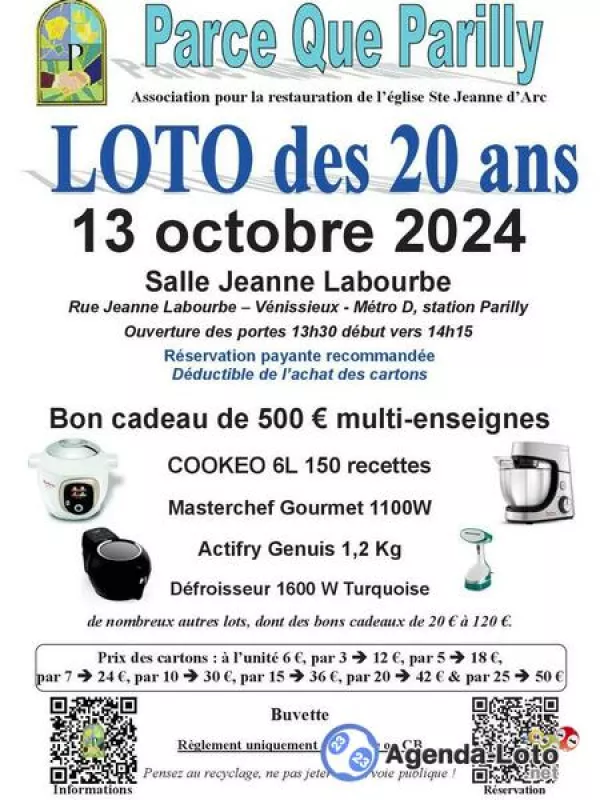 L'Association Parce Que Parilly Organise le Loto des 20 Ans