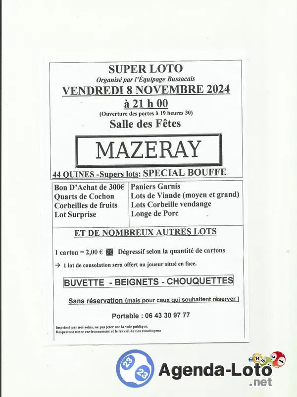 Super Loto 'Spécial Bouffe'