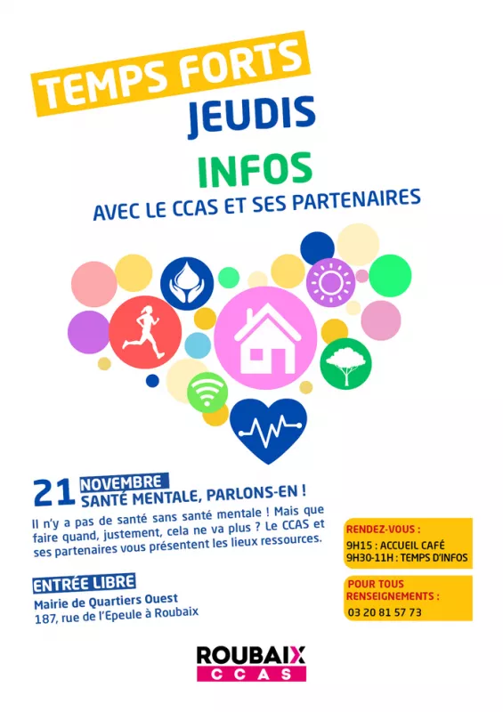 Jeudis Infos du Ccas : Santé Mentale, Parlons-en 